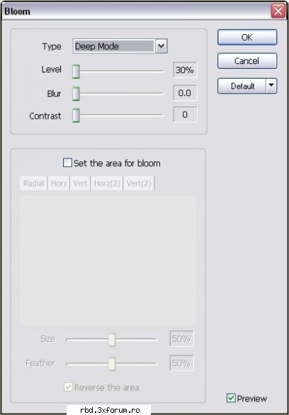 dam la bloom si setam asa (photo scape)